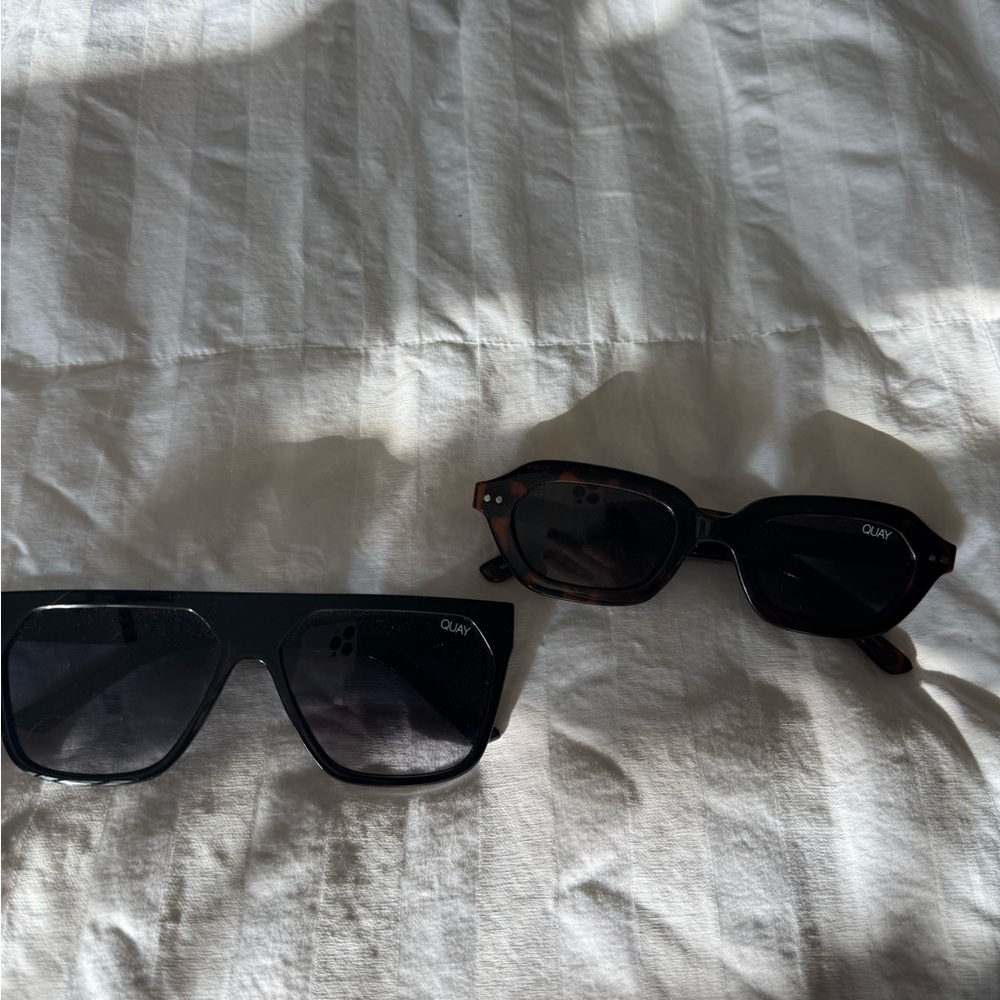 Quay Australia Black and Brown Sunglasses Set